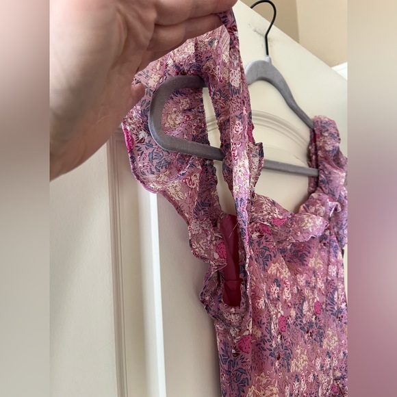 NWT Lush Brand Orchid Pink Floral Long Dress Women’s Size Small - Picture 4 of 16